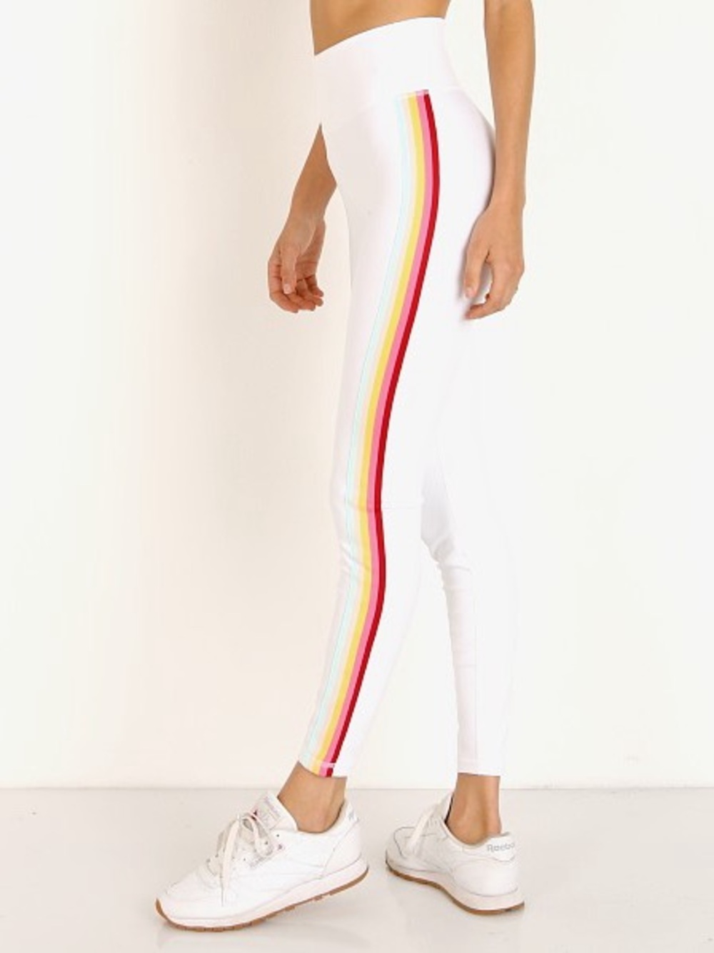 NWT Spiritual Gangster 7/8 White Legging with Side Stripe